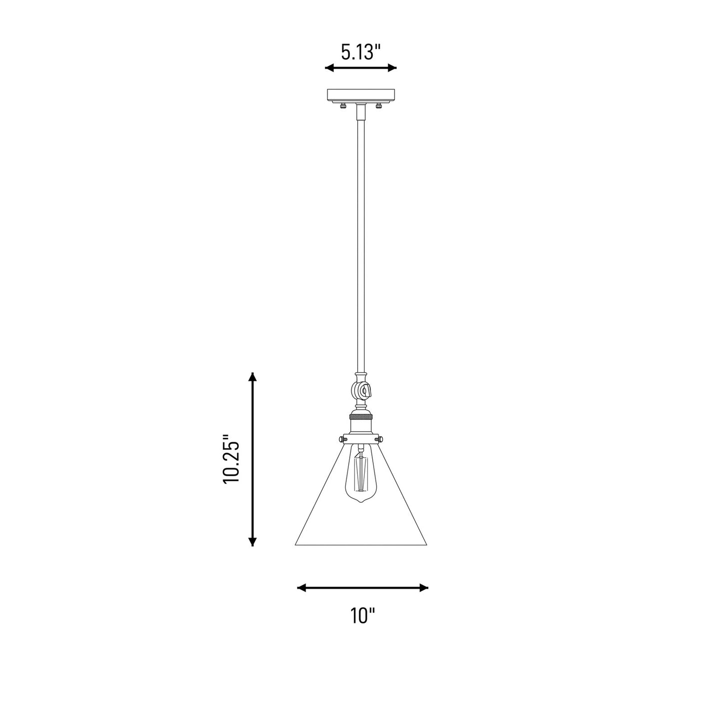 1 Light Pendant, Polished Nickel