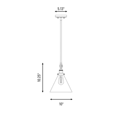 1 Light Pendant, Polished Nickel