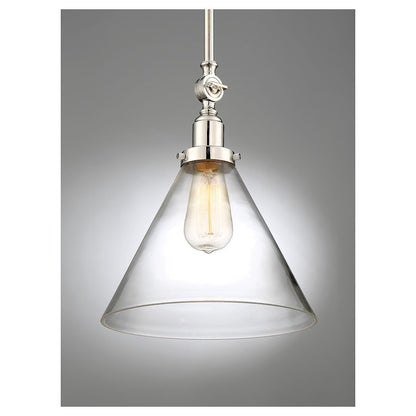 1 Light Pendant, Polished Nickel