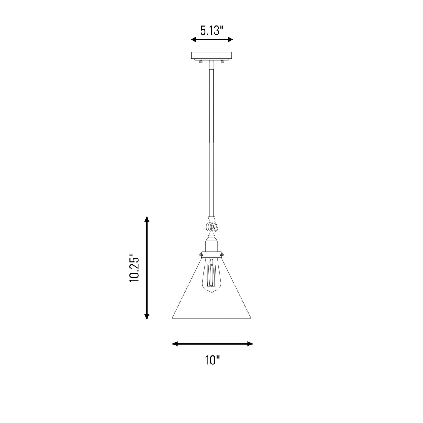 1 Light Pendant, Polished Nickel