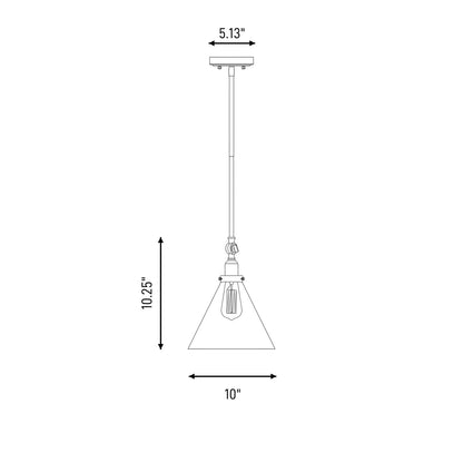 1 Light Pendant, Polished Nickel