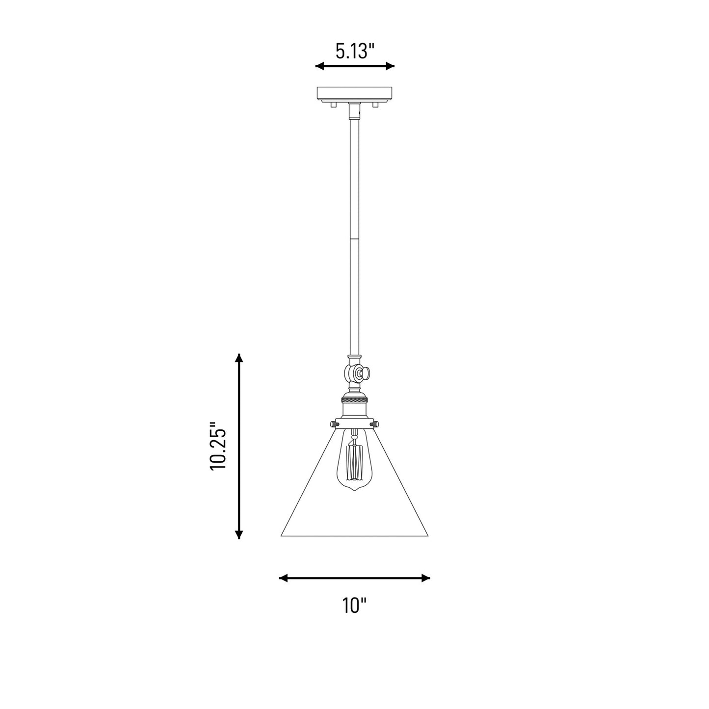 1 Light Pendant, Polished Nickel