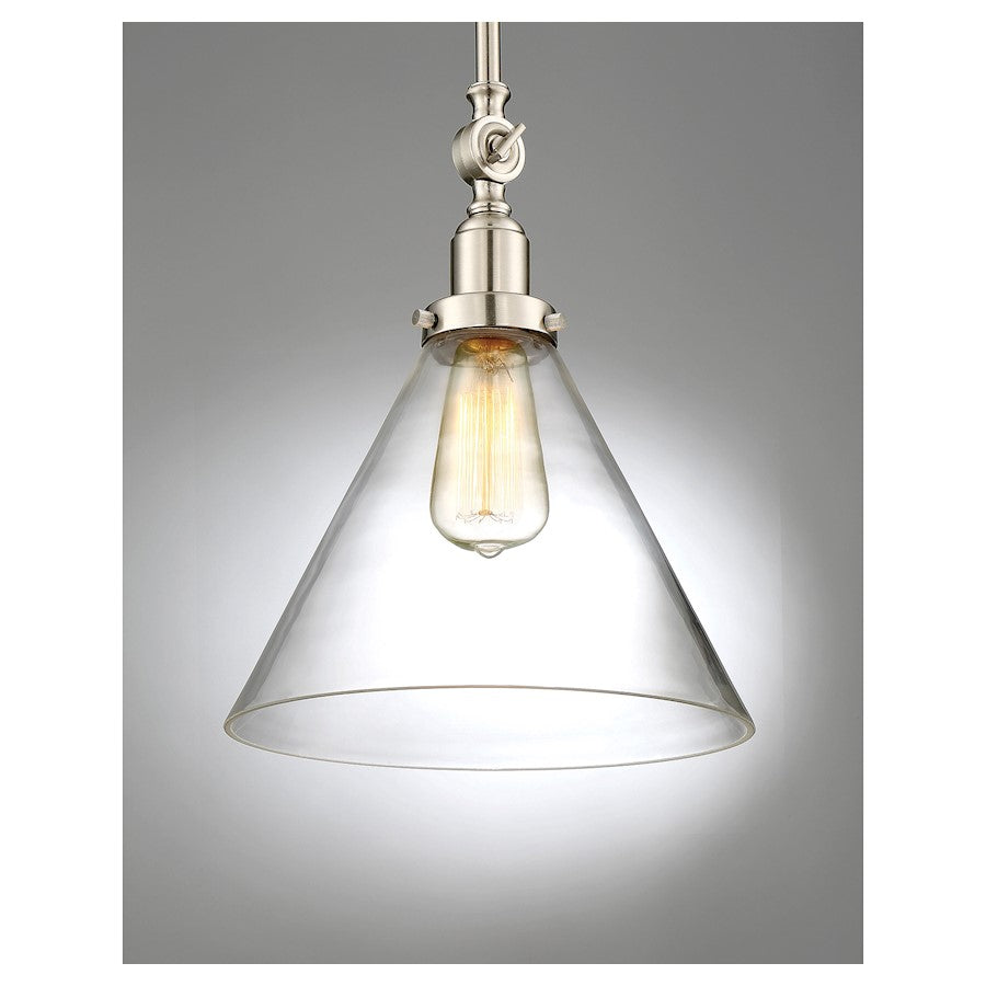 1 Light Pendant, Polished Nickel