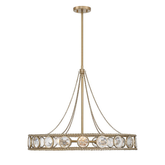 Savoy House Cologne 6 Lt Pendant, Opulent Gold