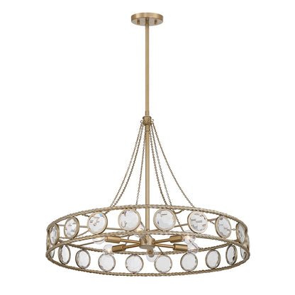 Savoy House Cologne 6 Lt Pendant, Opulent Gold