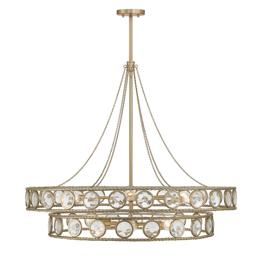 Savoy House Cologne 12 Lt Pendant, Opulent Gold