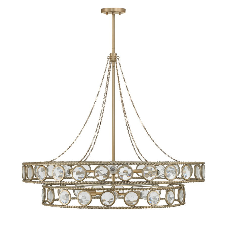 Savoy House Cologne 12 Lt Pendant, Opulent Gold