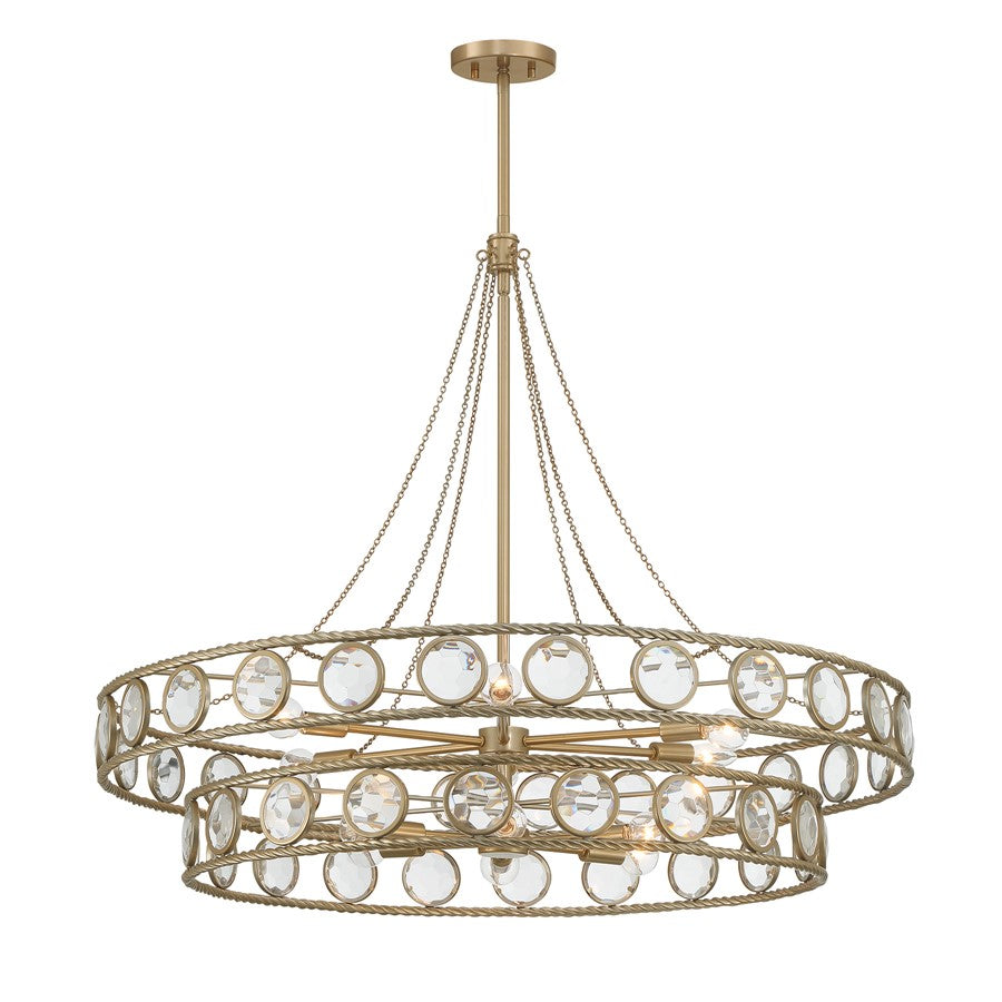 Savoy House Cologne 12 Lt Pendant, Opulent Gold