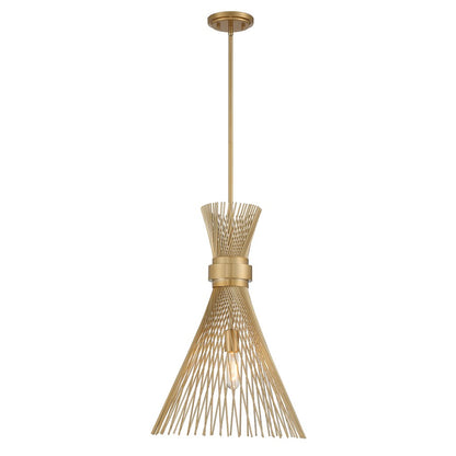 1 Light Pendant, Burnished Brass