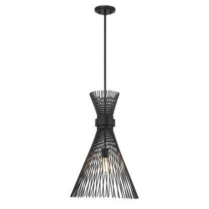 1 Light Pendant, Matte Black