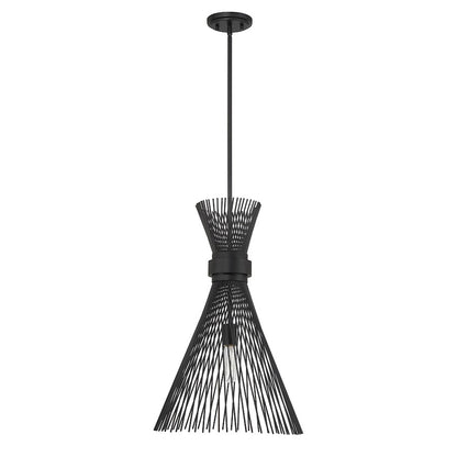 1 Light Pendant, Matte Black