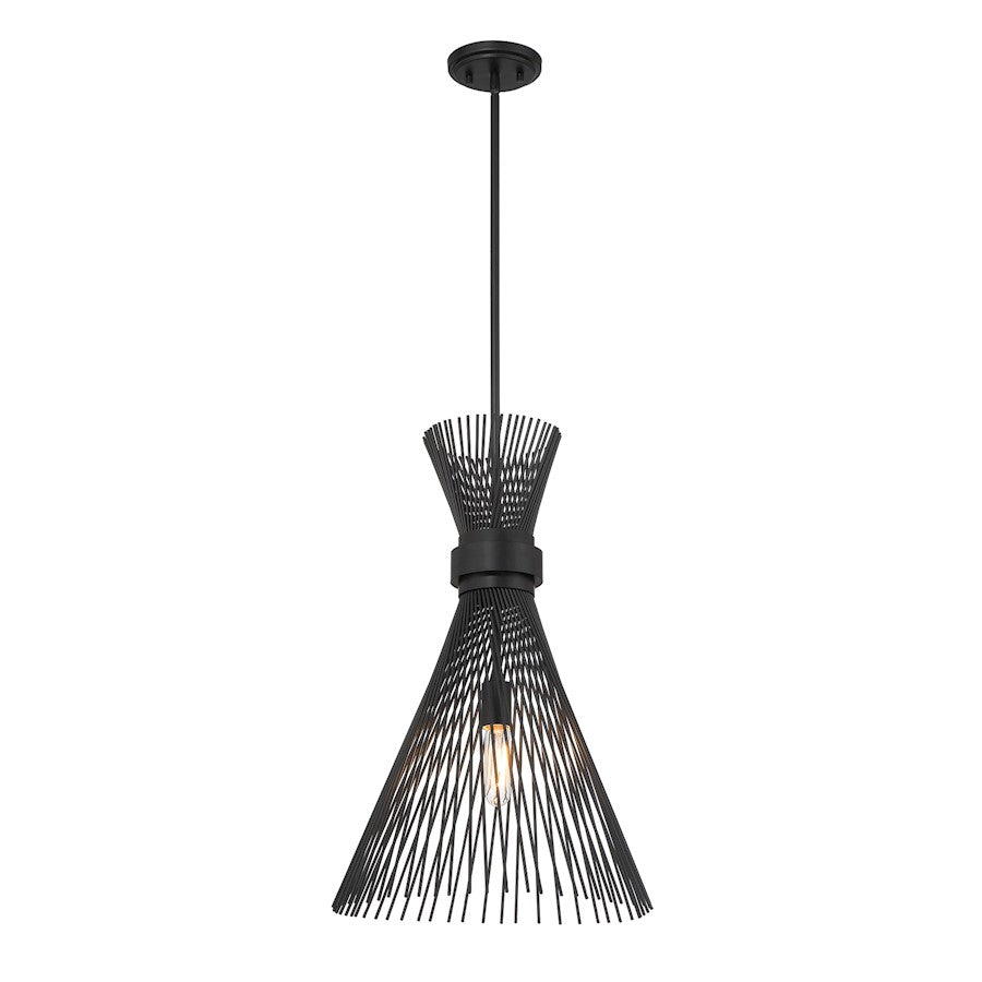 1 Light Pendant, Matte Black