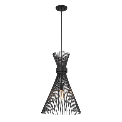 1 Light Pendant, Matte Black