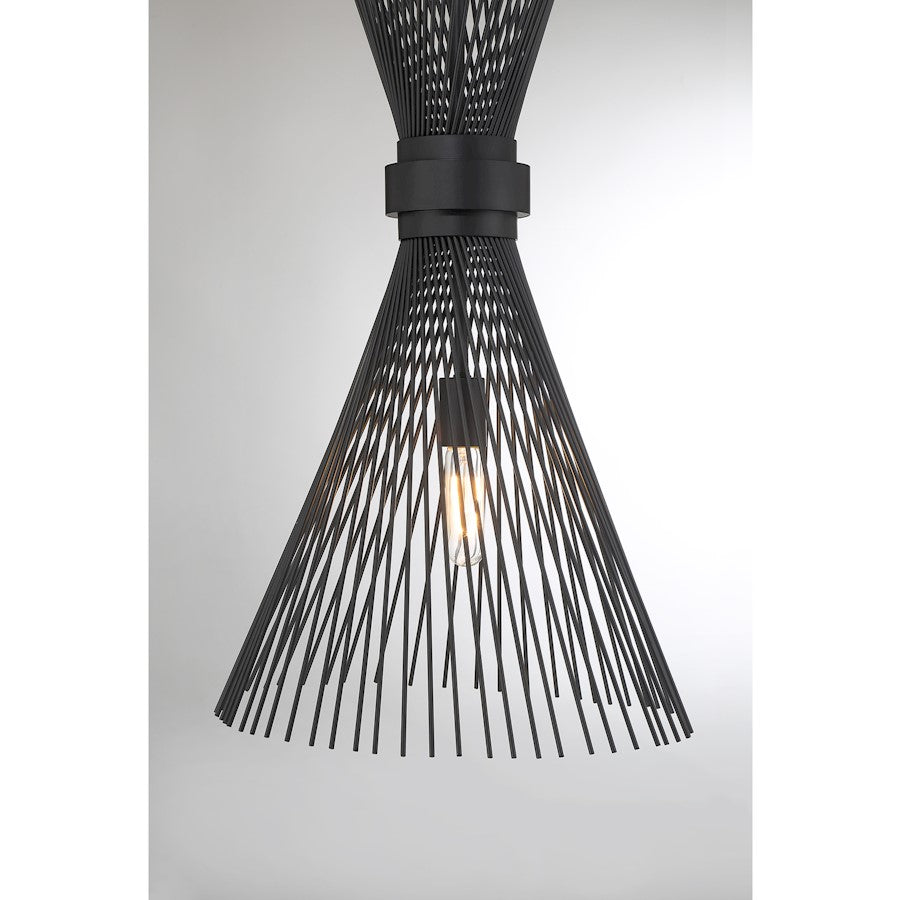 1 Light Pendant, Matte Black