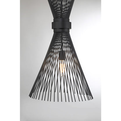 1 Light Pendant, Matte Black