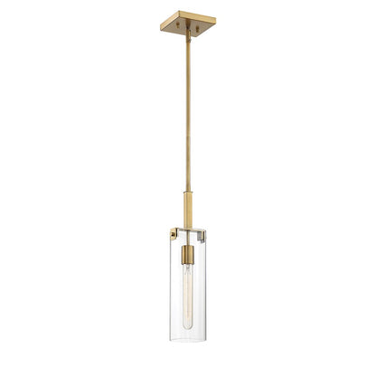 1 Light Mini Pendant, Warm Brass