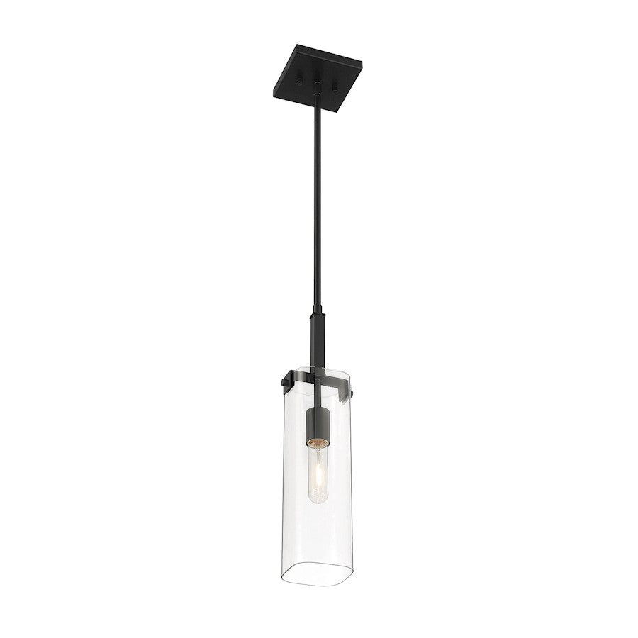 1 Light Mini Pendant, Matte Black