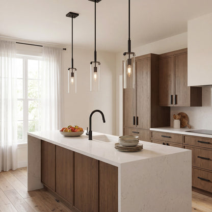 1 Light Mini Pendant, Matte Black
