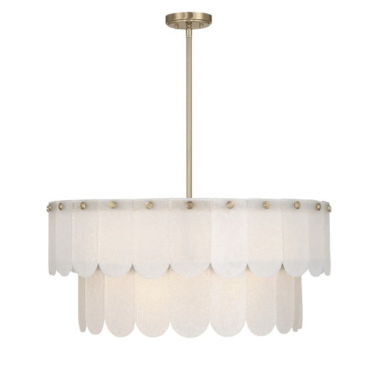 Savoy House Essentials Ashton 10 Lt Pendant, Noble Brass