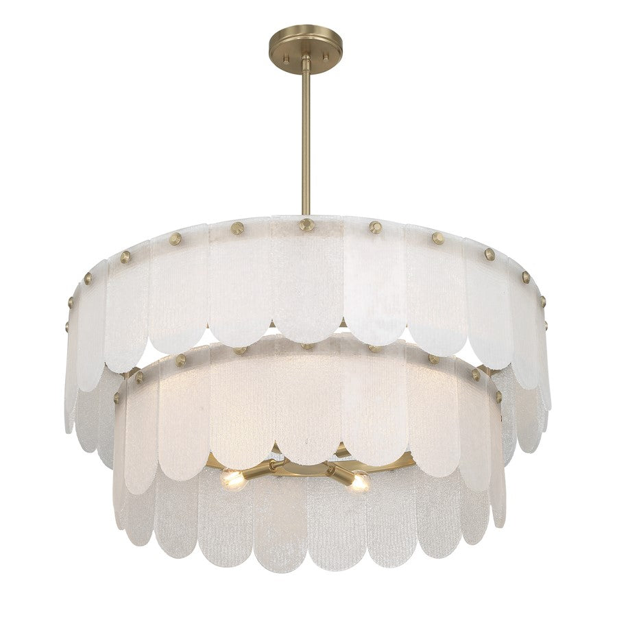 Savoy House Essentials Ashton 10 Lt Pendant, Noble Brass
