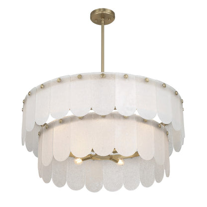Savoy House Essentials Ashton 10 Lt Pendant, Noble Brass