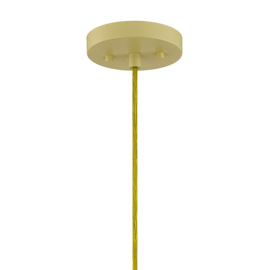 Savoy House Kemp 1 Lt Pendant, Ivory and Gold Shell