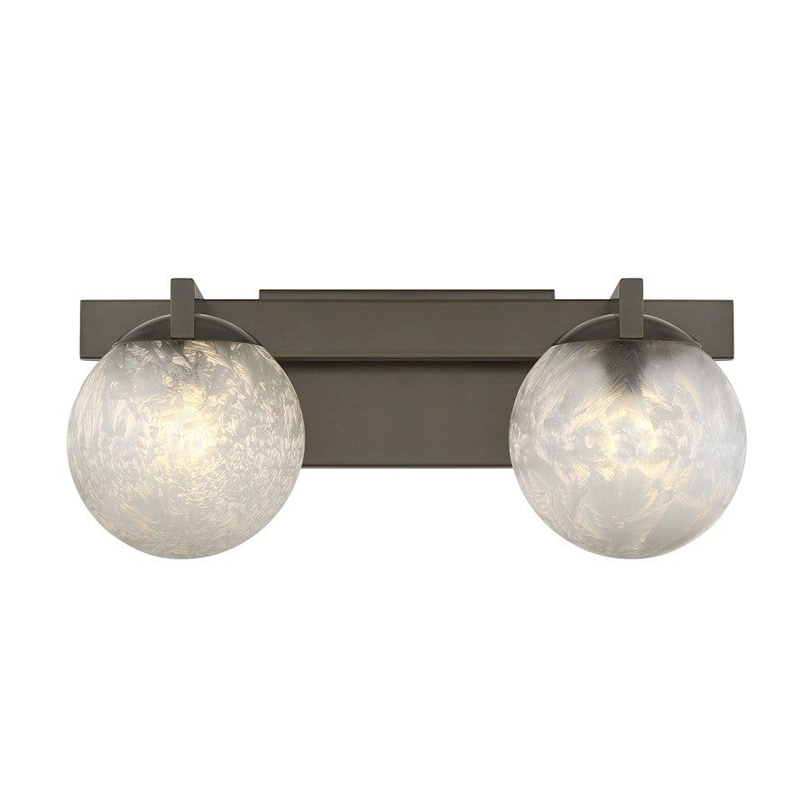 Savoy House Darien 2 Light Bath, Mediterranean Bronze/Ice