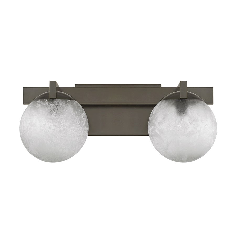 Savoy House Darien 2 Light Bath, Mediterranean Bronze/Ice