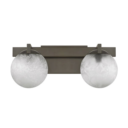Savoy House Darien 2 Light Bath, Mediterranean Bronze/Ice