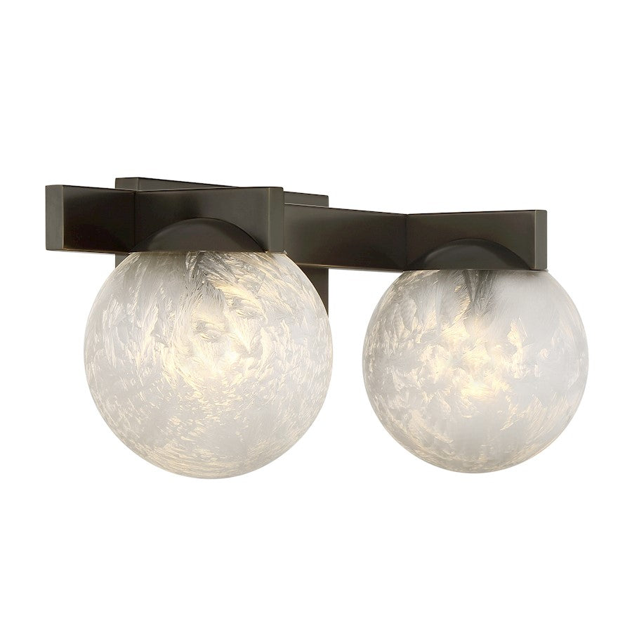 Savoy House Darien 2 Light Bath, Mediterranean Bronze/Ice