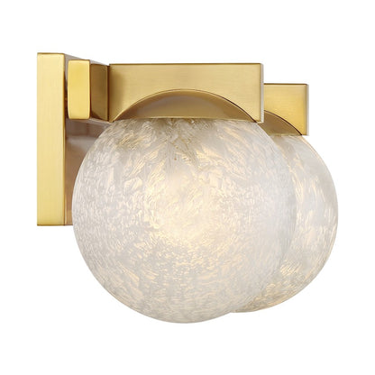 Savoy House Darien 2 Light Bath, Warm Brass/Ice