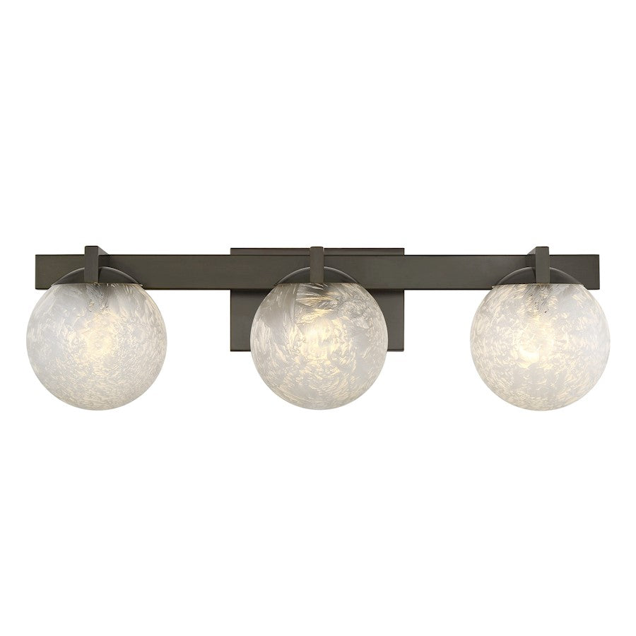 Savoy House Darien 3 Light Bath, Mediterranean Bronze/Ice