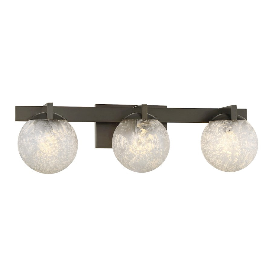 Savoy House Darien 3 Light Bath, Mediterranean Bronze/Ice