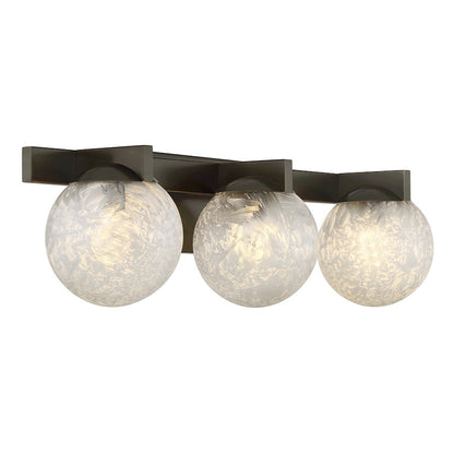 Savoy House Darien 3 Light Bath, Mediterranean Bronze/Ice