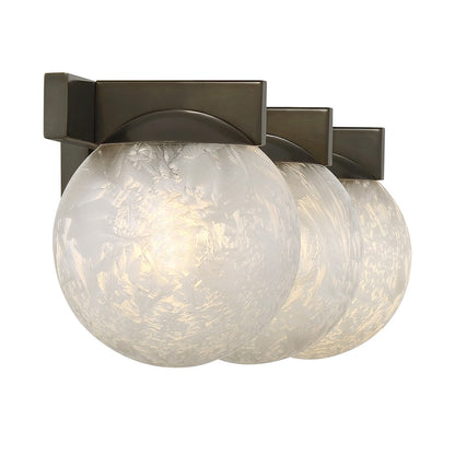 Savoy House Darien 3 Light Bath, Mediterranean Bronze/Ice