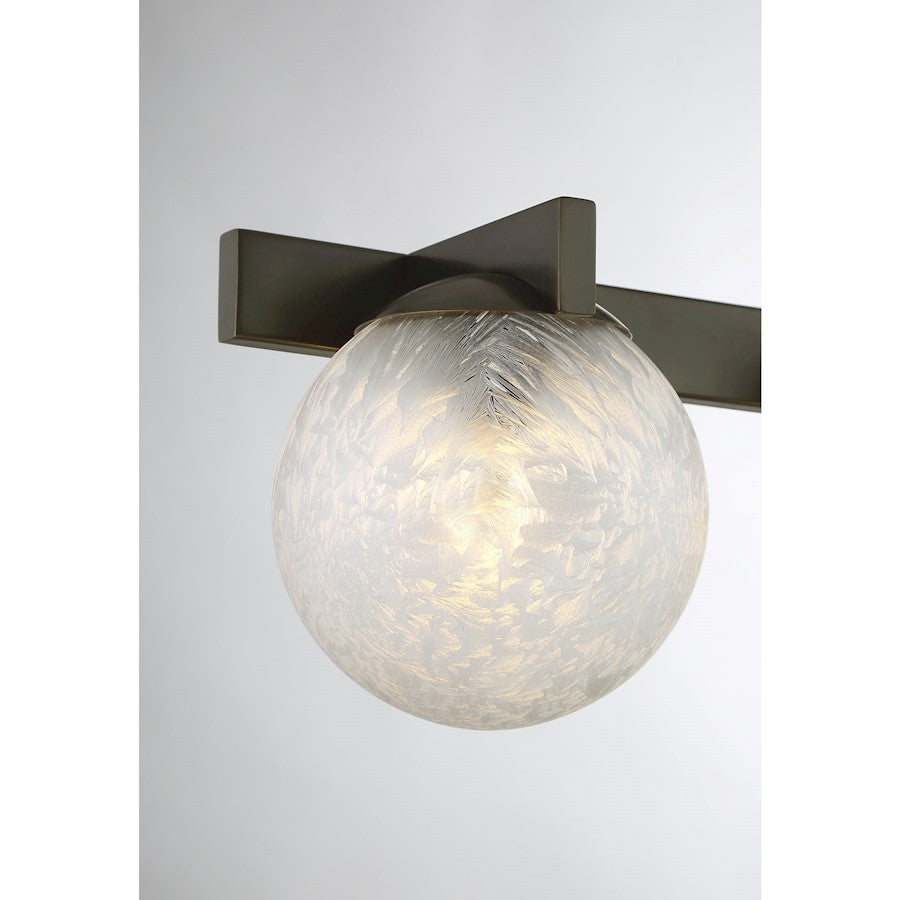 Savoy House Darien 3 Light Bath, Mediterranean Bronze/Ice