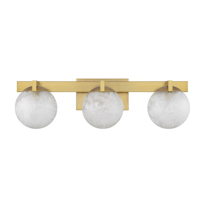 Savoy House Darien 3 Light Bath, Warm Brass/Ice