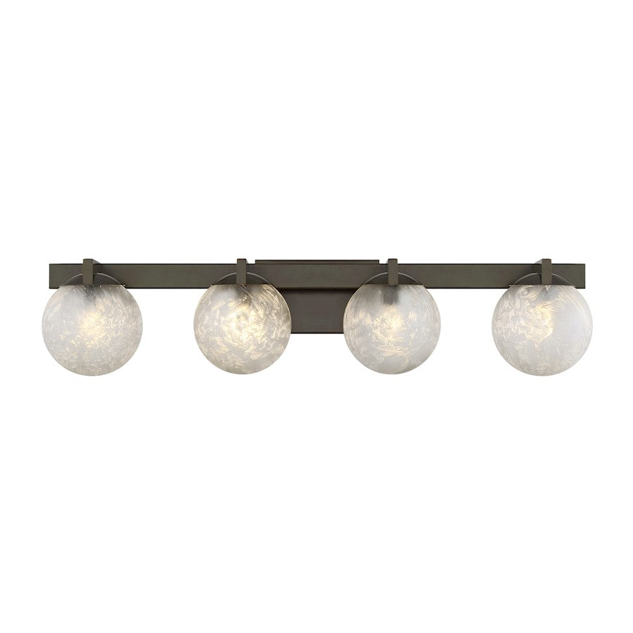 Savoy House Darien 4 Light Bath, Mediterranean Bronze/Ice