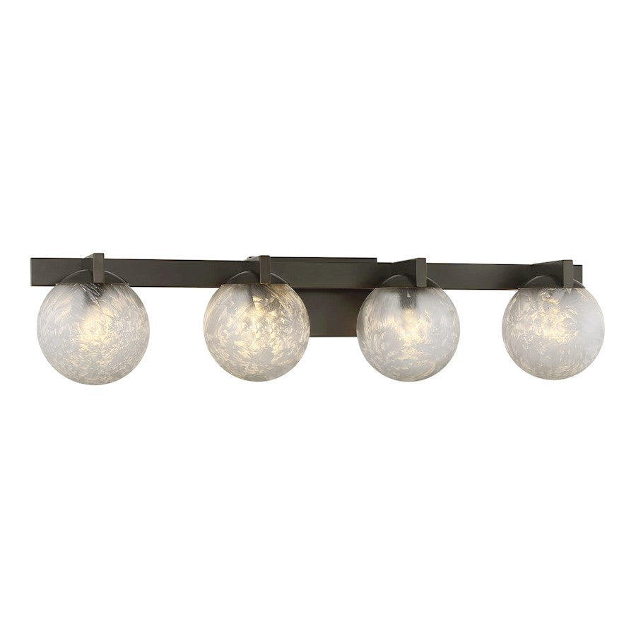 Savoy House Darien 4 Light Bath, Mediterranean Bronze/Ice