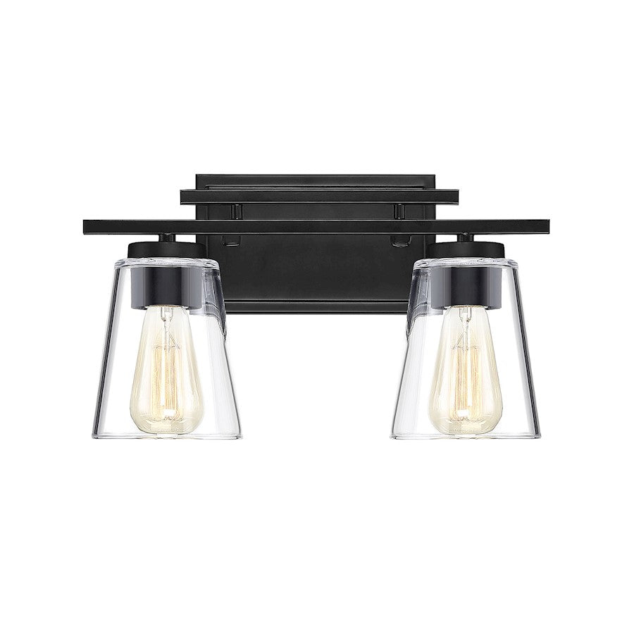 2 Light Bathroom Vanity Light, Black