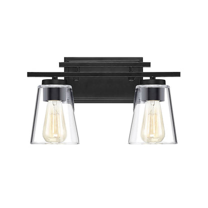 2 Light Bathroom Vanity Light, Black