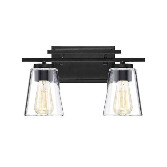 2 Light Bathroom Vanity Light, Black
