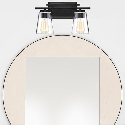 2 Light Bathroom Vanity Light, Black