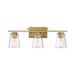 Savoy House Calhoun 3-Light Bathroom Vanity Light, Warm Brass - 8-1020-3-322