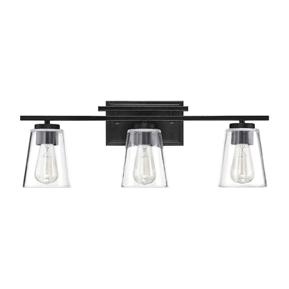 Calhoun 3-Light Bathroom Vanity Light, Black