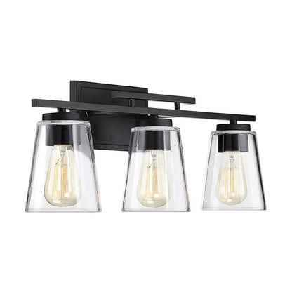 3 Light Bathroom Vanity Light, Black