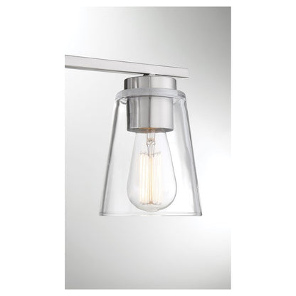 4 Light Bathroom Vanity Light, Satin Nickel