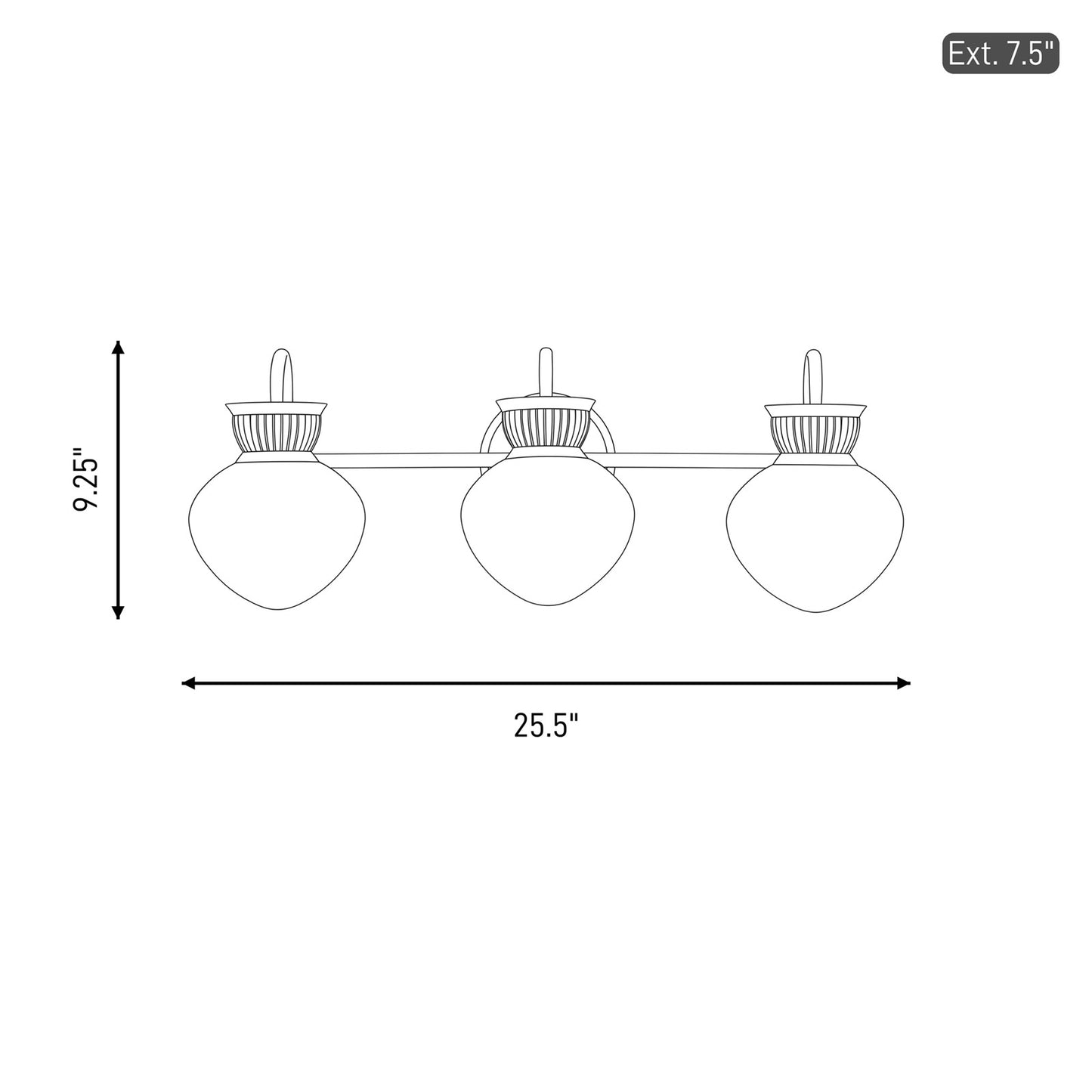 Savoy House Melbourne 3 Lt Bath Sconce, Noble Brass