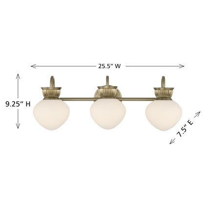 Savoy House Melbourne 3 Lt Bath Sconce, Noble Brass