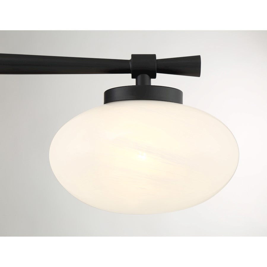 Savoy House Barrow 3 Light Bath, Matte Black/Strie